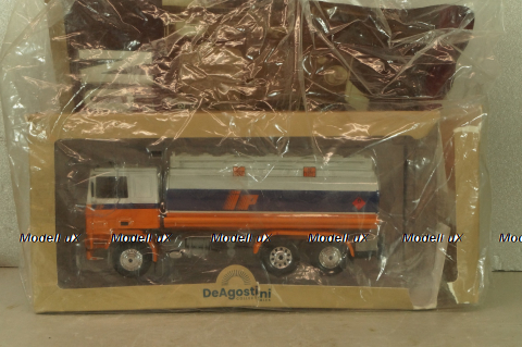 Volvo F12 fuel tanker 1977, white/orange, Camion D'epoca #74, 1:43 Уценка 3!