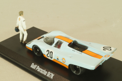 Porsche 917K Gulf #20 with figuren Steve McQueen, blue, McQueen Collection, 86435, Greenlight 1:43