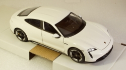 Porsche Taycan Turbo S, white, Burago 1:24