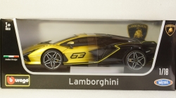 Lamborghini Sian FKP 37 2020 (Yellow Fade Color), 11100, Burago 1:18