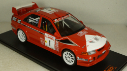 Mitsubishi Lancer RS Evolution VI, No.1 Rallye WM, Rally San Remo T.Maekinen/R.Mannisenmaeki, IXO 1:18