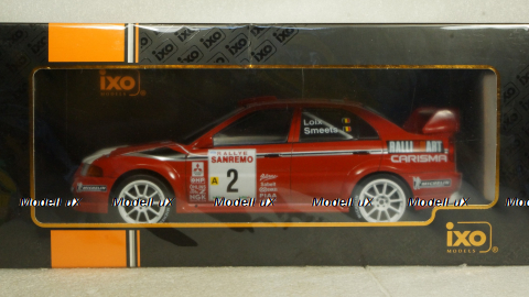 Mitsubishi Carisma GT Evolution VI No.2, Rally San Remo F.Loix/S.Smeets, IXO 1:18