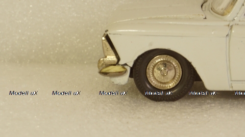Москвич 408 А1 3 зажима, белый, Тантал/Радон 1:43 