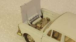 Москвич 408 А1 3 зажима, белый, Тантал/Радон 1:43 