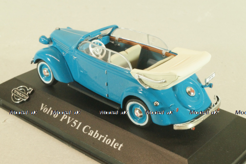 Volvo PV51 Cabriolet 1937, blue, 8506063, Atlas Volvo Collection, 1:43