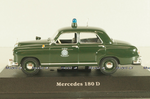 Mercedes-Benz 180 D Polizei 1956, 7598002, Atlas Police Cars Collection 1:43 Уценка!