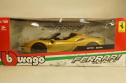 Ferrari SF90 Stradale Hybrid Spider 1000hp OPEN 2020, BU16016YE , Burago 1:18