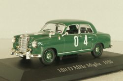 Mercedes-Benz 180 D (W120) #4, Mille Miglia 1955, green, Mercedes-Benz-Offizielle Modell-Sammlung #80, Altaya 1:43
