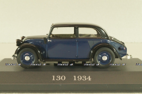 Mercedes-Benz 130 W23 1934, black/dark Blue, Mercedes-Benz-Offizielle Modell-Sammlung #23, Altaya 1:43