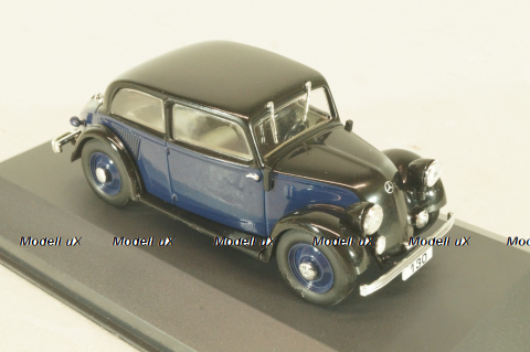 Mercedes-Benz 130 W23 1934, black/dark Blue, Mercedes-Benz-Offizielle Modell-Sammlung #23, Altaya 1:43