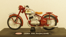 Jawa 250 Perak, dark red, ABR118M-006, Abrex 1:18