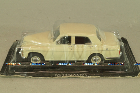 Warszawa 203, бежевый, Автолегенды СССР и Соцстран №154, 1:43
