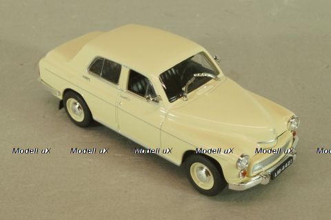 Warszawa 203, бежевый, Автолегенды СССР и Соцстран №154, 1:43
