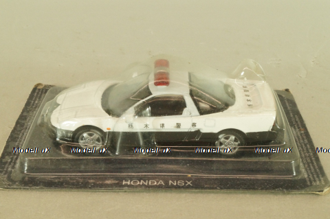 Honda NSX, Police Japan 1990, white/black, Полицейские машины мира №12, DeAgostini, 1:43