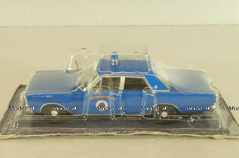 Ford Galaxie 500, Police Westwood 1965, blue, Полицейские машины мира №67 DeAgostini, 1:43