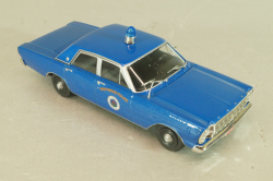 Ford Galaxie 500, Police Westwood 1965, blue, Полицейские машины мира №67 DeAgostini, 1:43