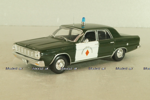 Dodge Dart, Police Spain 1966, green/white, Полицейские машины мира №15 DeAgostini, 1:43