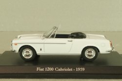 Fiat 1200 Cabriolet 1959, white, Hachette 1:43