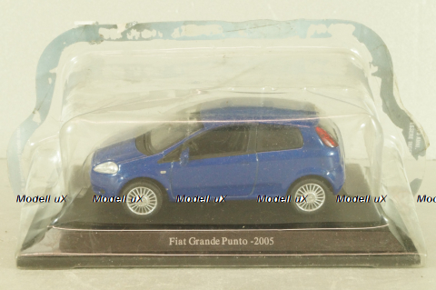 Fiat Grande Punto, 3-door, blue,  Hachette 1:43