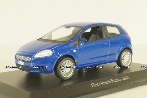 Fiat Grande Punto, 3-door, blue,  Hachette 1:43