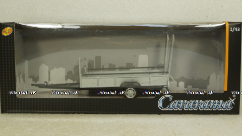 Прицеп автовоз, 1 ось, серебро, Cararama 1:43