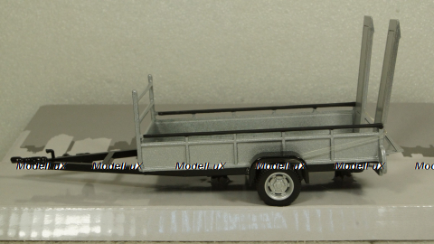Прицеп автовоз, 1 ось, серебро, Cararama 1:43