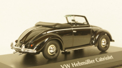Volkswagen Hebmuller cabriolet 1950, black, built on VW Beetle (Typ 14), 940052130, Maxichamps 1:43
