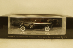 Duesenberg Model J Torpedo Convertible Coupe 1929, black, 437150431, Minichamps 1:43