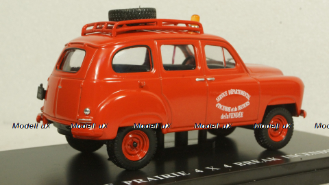 Renault Colorale Prairie 4x4 Break Ambulance service SDIS Red, Hachette 1:43