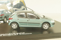 Peugeot 206 XT Berline 1998, green metallic, 472602, Norev 1:43