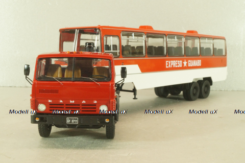 Камаз-53212 с п/прицепом Икарус, Куба, красный, TR4802, TruckTyr 1:43