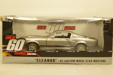 Ford Mustang Shelby GT500E 1967 Eleanor Fuori IN 60, 18220, Greenlight 1:24 Уценка!