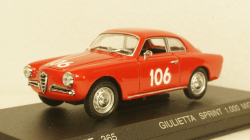 Alfa Romeo Giulietta Sprint Coupe Mille Miglia 1960 St.Nr. 106, Detail Cars 1:43