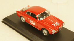 Alfa Romeo Giulietta Sprint Coupe Mille Miglia 1960 St.Nr. 106, Detail Cars 1:43