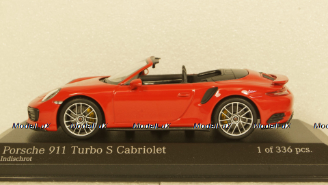Porsche 911  (991.2) Turbo S Cabriolet 2017 red, 410067180, Minichamps 1:43