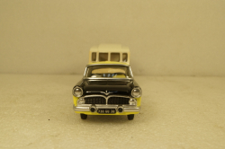 Simca Vedette Chambord with Henon Caravan 1958 yellow/black/creme, Norev 1:43