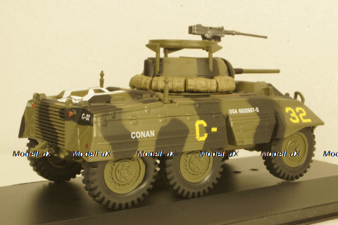 Ford M8 Armored Car 2nd Armored Division Avranches France green 1944, Altaya 1:43