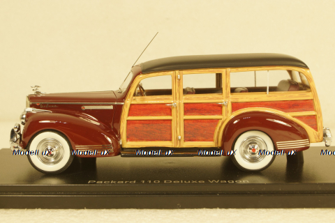 Packard 110 Deluxe Wagon 1941 darkred/black, NEO44651, Neo 1:43