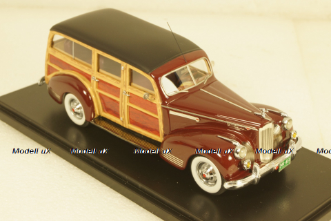 Packard 110 Deluxe Wagon 1941 darkred/black, NEO44651, Neo 1:43