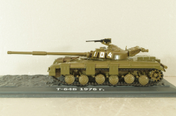 Т-64Б танк 1976, хаки, Танки: Легенды отечественной бронетехники №4, TLOB004, DeAgostini 1:43
