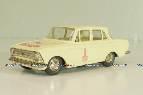 Москвич-408 А1, слоновая кость, Сентябрь 1979г., Олимпиада 80, капот 2 зажима, Тантал/Радон 1:43 Новая
