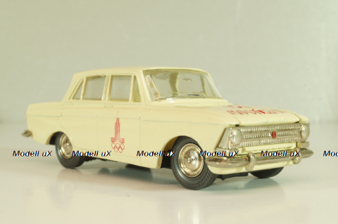 Москвич-408 А1, слоновая кость, Сентябрь 1979г., Олимпиада 80, капот 2 зажима, Тантал/Радон 1:43 Новая