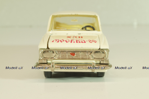 Москвич-412 А2, белый, Февраль 1980г., Олимпиада 80, Тантал/Радон 1:43