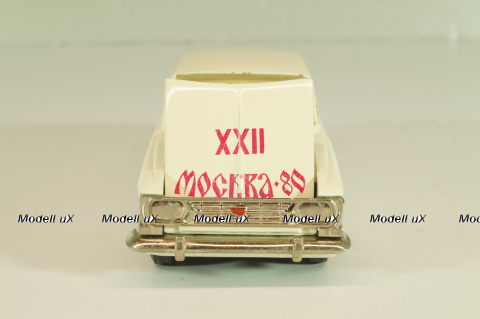 Москвич-412 А2, белый, Февраль 1980г., Олимпиада 80, Тантал/Радон 1:43