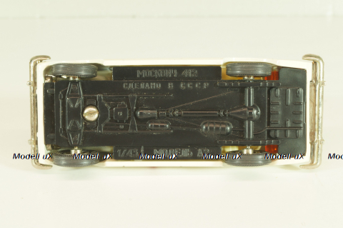Москвич-412 А2, белый, Февраль 1980г., Олимпиада 80, Тантал/Радон 1:43
