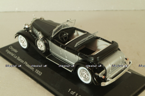 Chrysler Imperial Le Baron phaeton 1933, black/silver,  WB114, WhiteBox 1:43