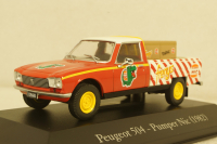 Peugeot 504 Pick Up Pumper Nic 1982 red/white, Altaya 1:43
