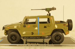 Hummer H2 SUT Ukraine Territorial Forces Gun Truck (Odessa 2022), TruckTyr 1:43