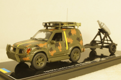 Toyota Land Cruiser 90 with Rocket Launcher trailer (Zaporizhzhia 2022), TruckTyr 1:43