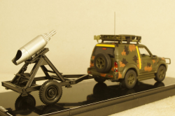 Toyota Land Cruiser 90 with Rocket Launcher trailer (Zaporizhzhia 2022), TruckTyr 1:43